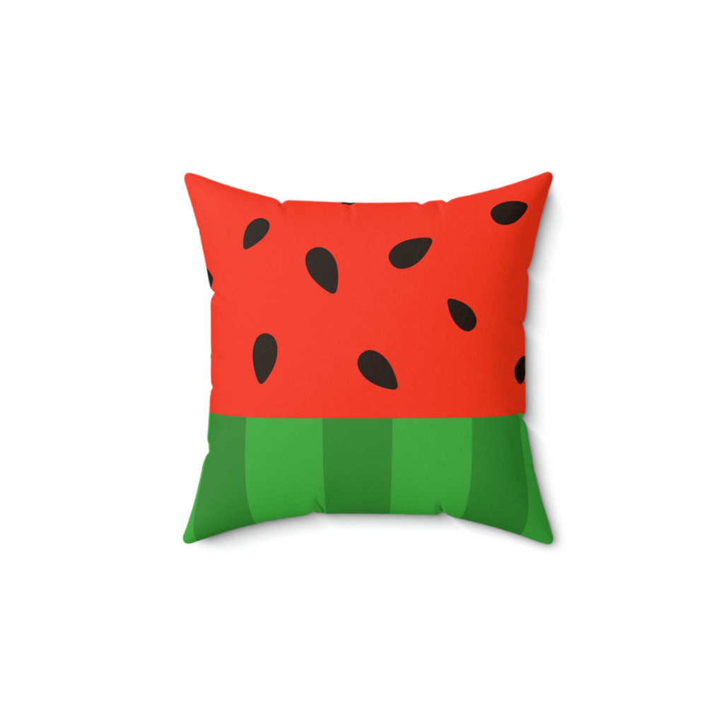 Slice of Watermelon Square Pillow Home Decor Pink Sweetheart
