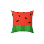 Slice of Watermelon Square Pillow Home Decor Pink Sweetheart