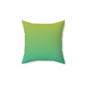 Green Sunset Square Pillow - Pink Sweetheart