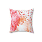 Smashed Strawberries Square Pillow Home Decor Pink Sweetheart