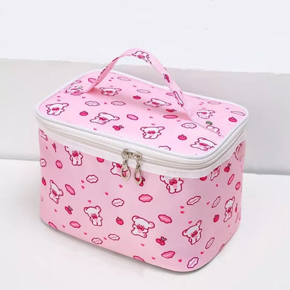 Snack Time Cutie Kawaii Cosmetic Makeup Bag Cosmetic & Toiletry Bags Pink Sweetheart