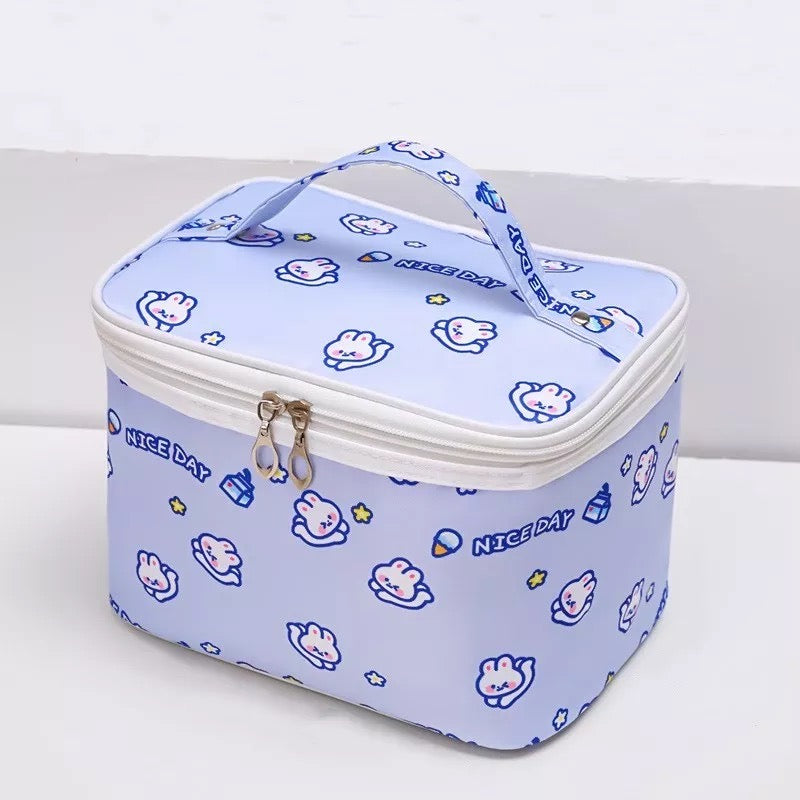 Snack Time Cutie Kawaii Cosmetic Makeup Bag Cosmetic & Toiletry Bags Pink Sweetheart