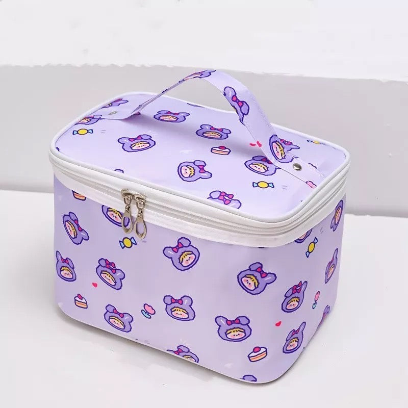 Snack Time Cutie Kawaii Cosmetic Makeup Bag Cosmetic & Toiletry Bags Pink Sweetheart