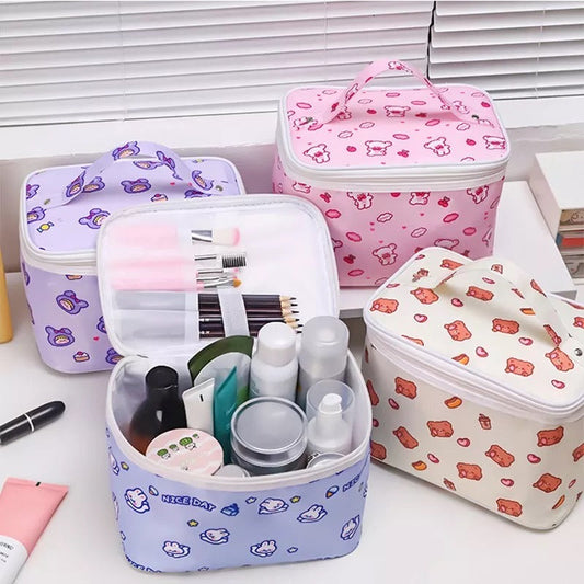 Snack Time Cutie Kawaii Cosmetic Makeup Bag Cosmetic & Toiletry Bags Pink Sweetheart