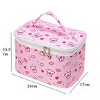 Snack Time Cutie Kawaii Cosmetic Makeup Bag Cosmetic & Toiletry Bags Pink Sweetheart