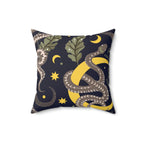 Snakes After Midnight Square Pillow Home Decor Pink Sweetheart
