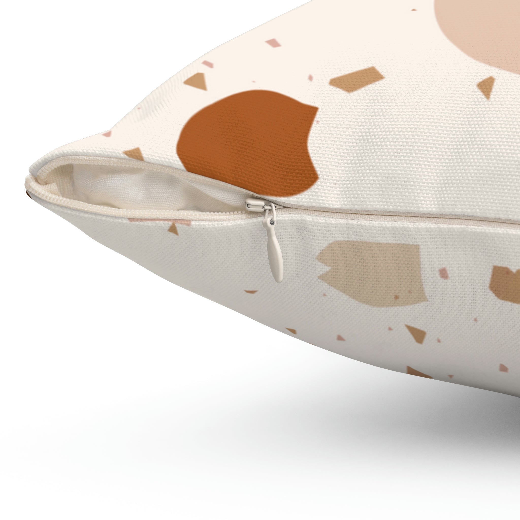 Soft Beige Terrazzo Square Pillow Home Decor Pink Sweetheart