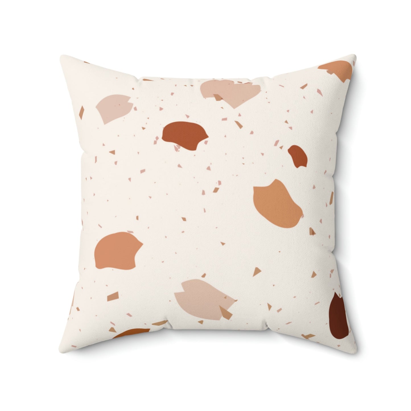 Soft Beige Terrazzo Square Pillow Home Decor Pink Sweetheart