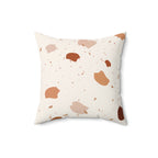Soft Beige Terrazzo Square Pillow Home Decor Pink Sweetheart