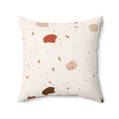 Soft Beige Terrazzo Square Pillow Home Decor Pink Sweetheart