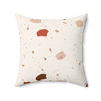 Soft Beige Terrazzo Square Pillow Home Decor Pink Sweetheart
