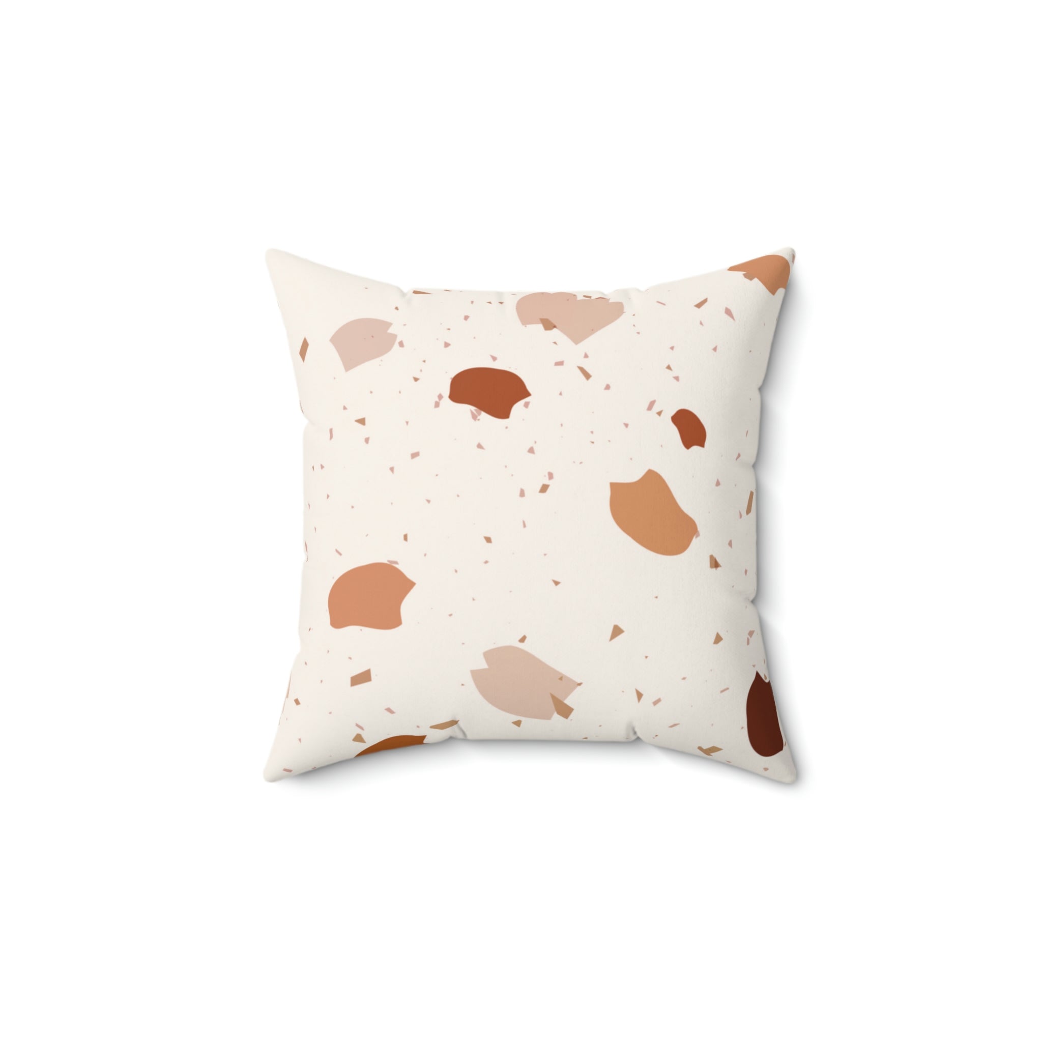 Soft Beige Terrazzo Square Pillow Home Decor Pink Sweetheart