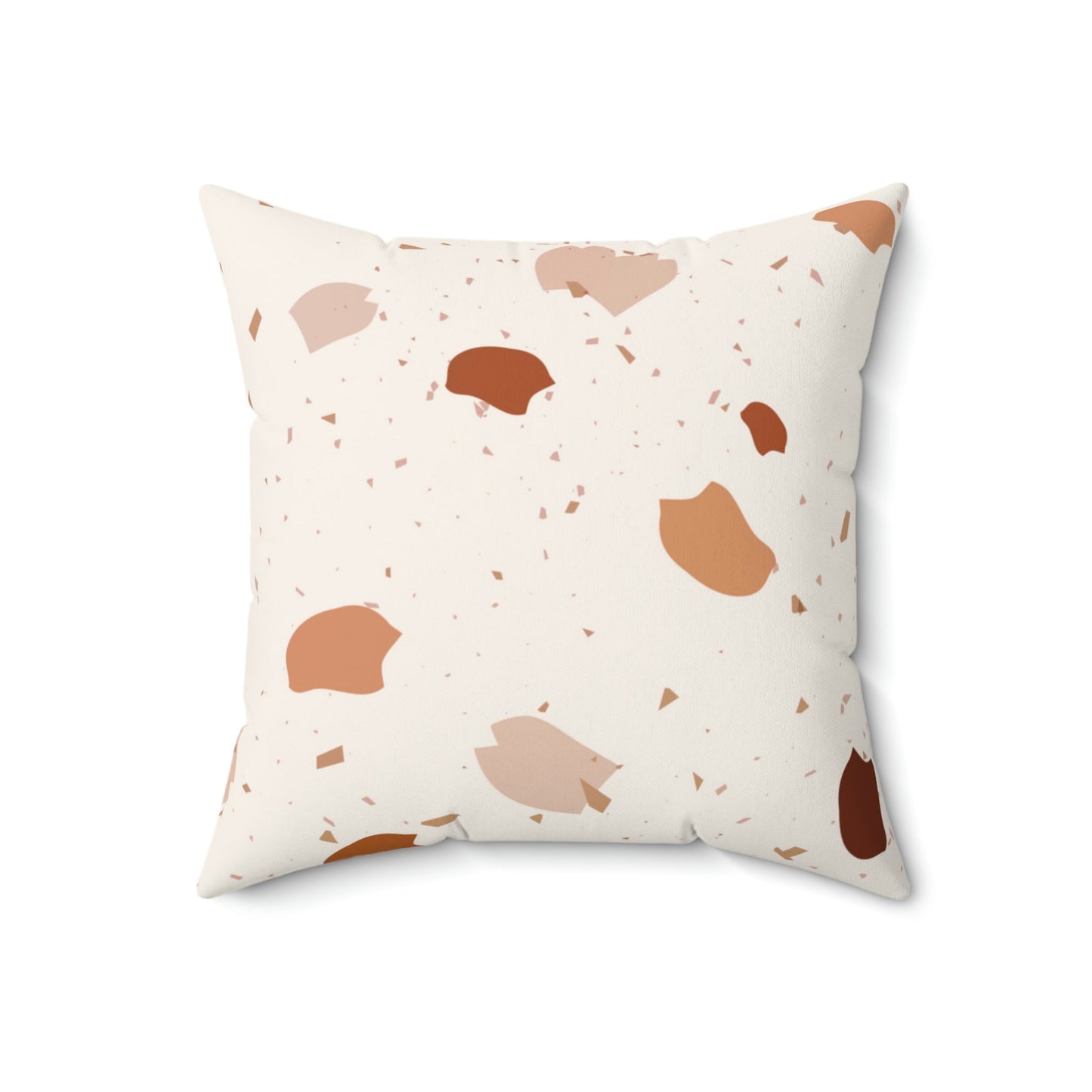 Soft Beige Terrazzo Square Pillow Home Decor Pink Sweetheart