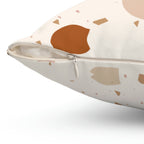 Soft Beige Terrazzo Square Pillow Home Decor Pink Sweetheart