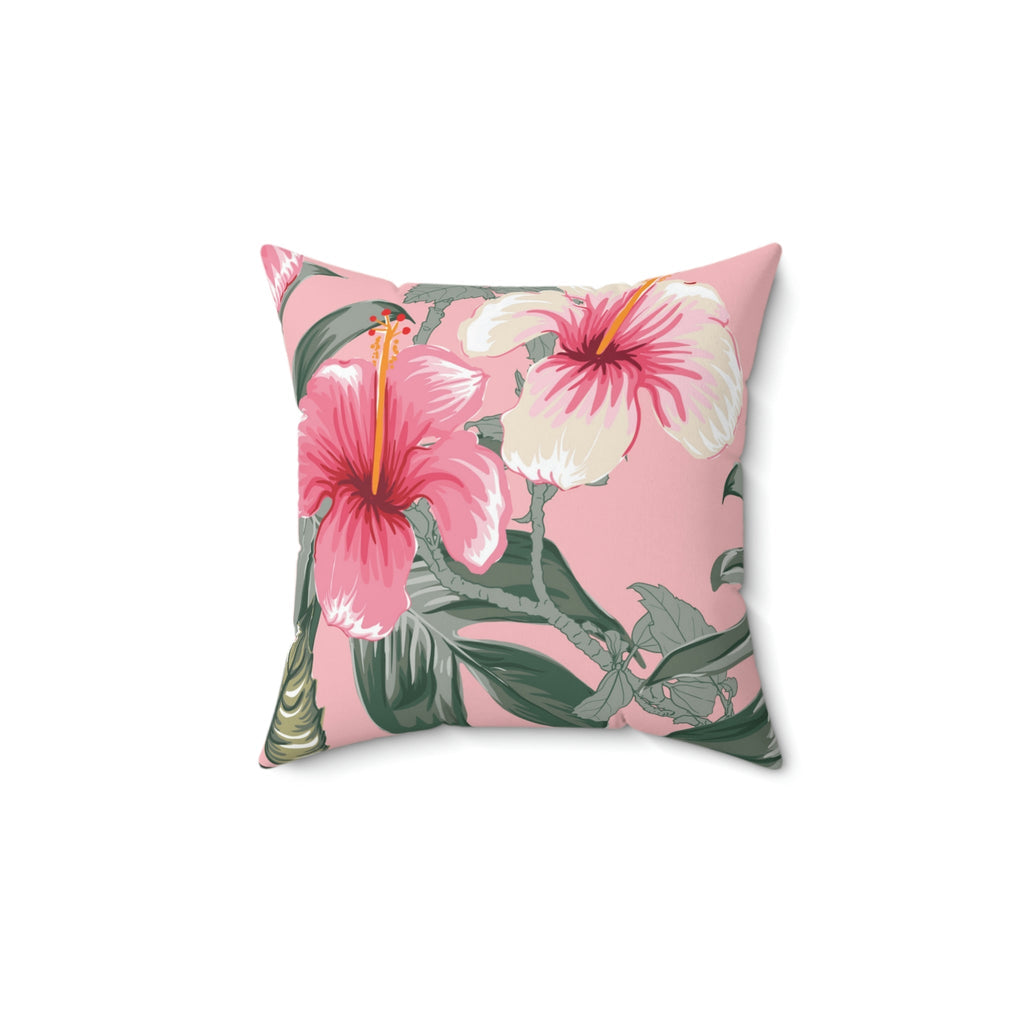 Soft Pastel Shoeblackplant Square Pillow Home Decor Pink Sweetheart