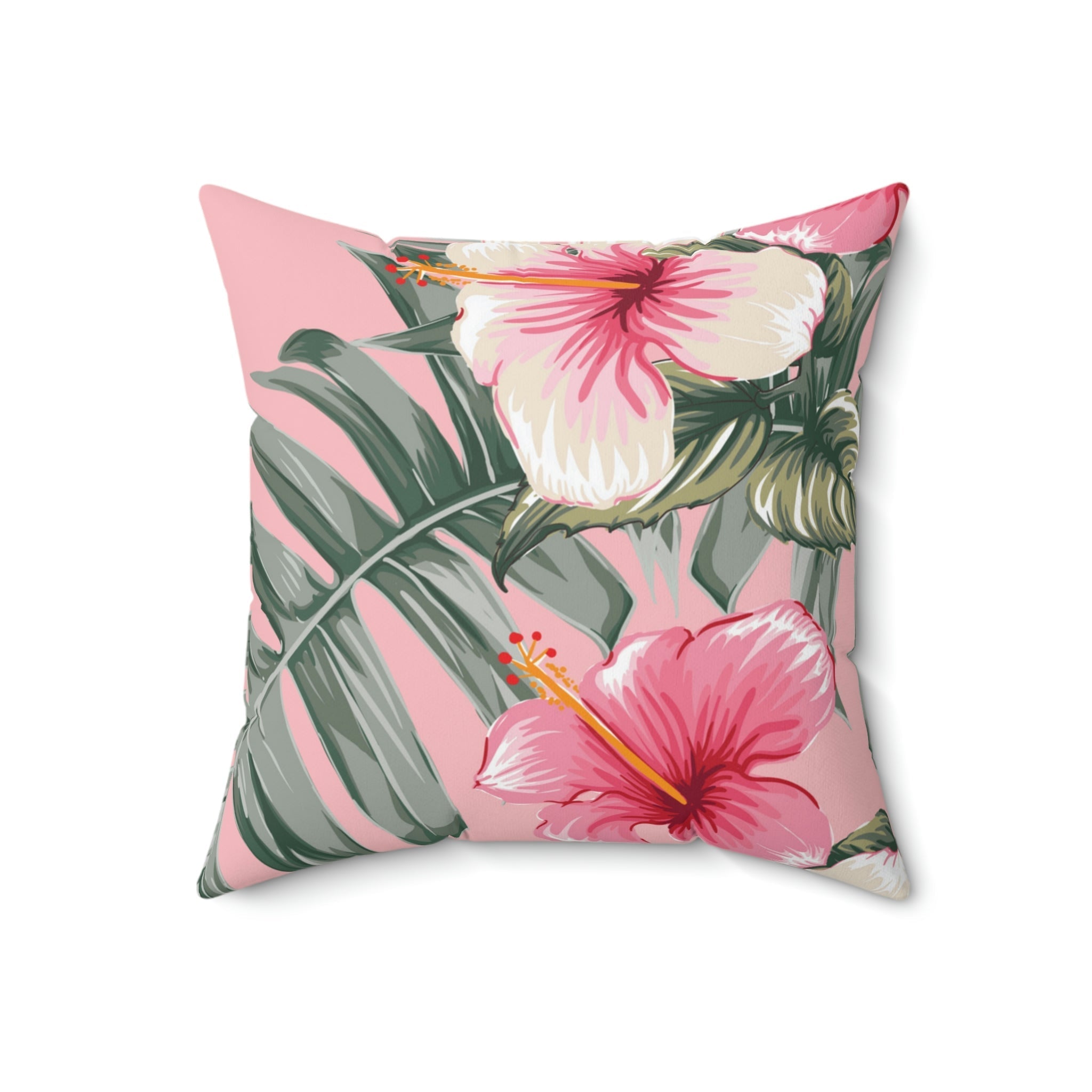 Soft Pastel Shoeblackplant Square Pillow Home Decor Pink Sweetheart