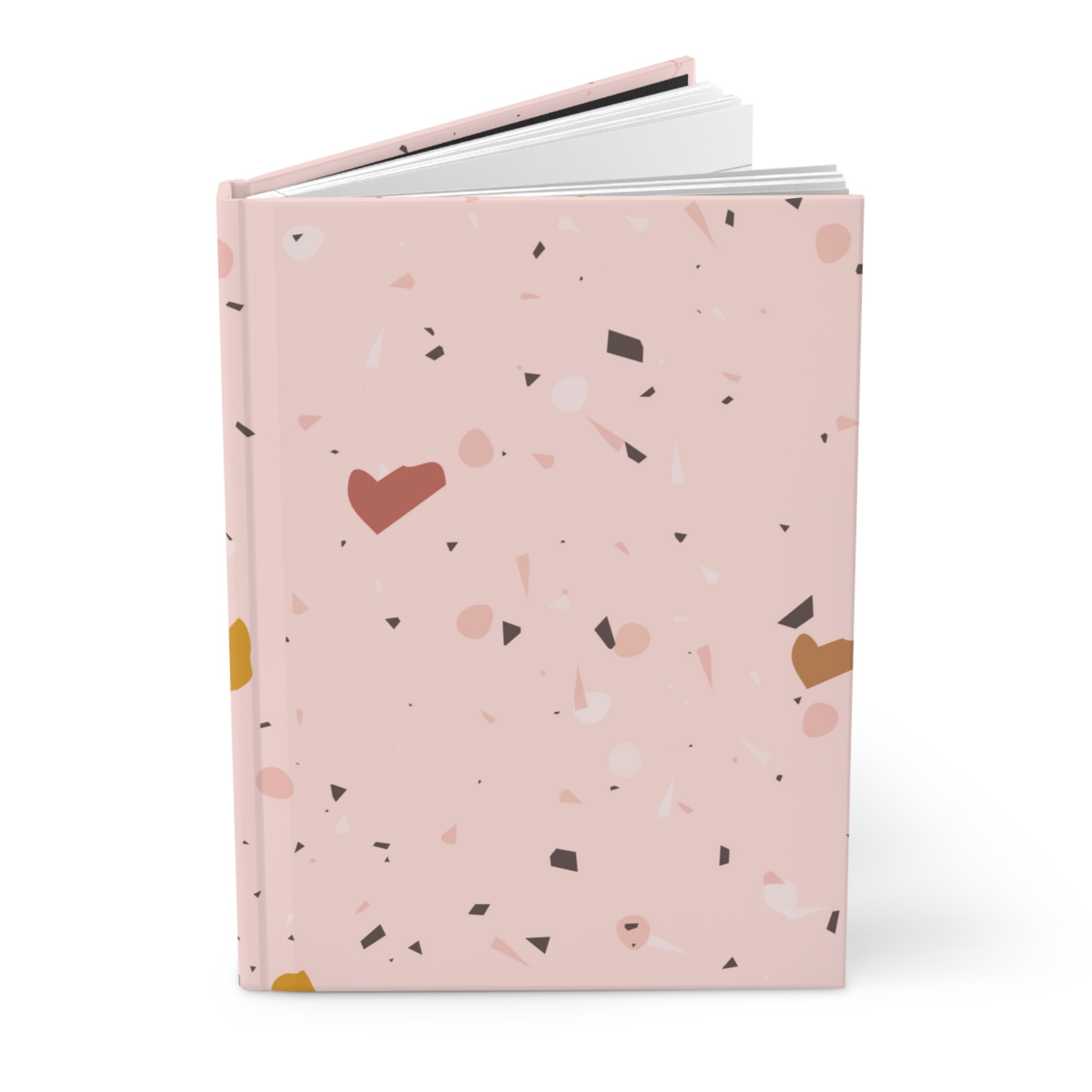 Soft Pink Terrazzo Hardcover Matte Journal Paper products Pink Sweetheart