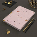 Soft Pink Terrazzo Hardcover Matte Journal - Pink Sweetheart