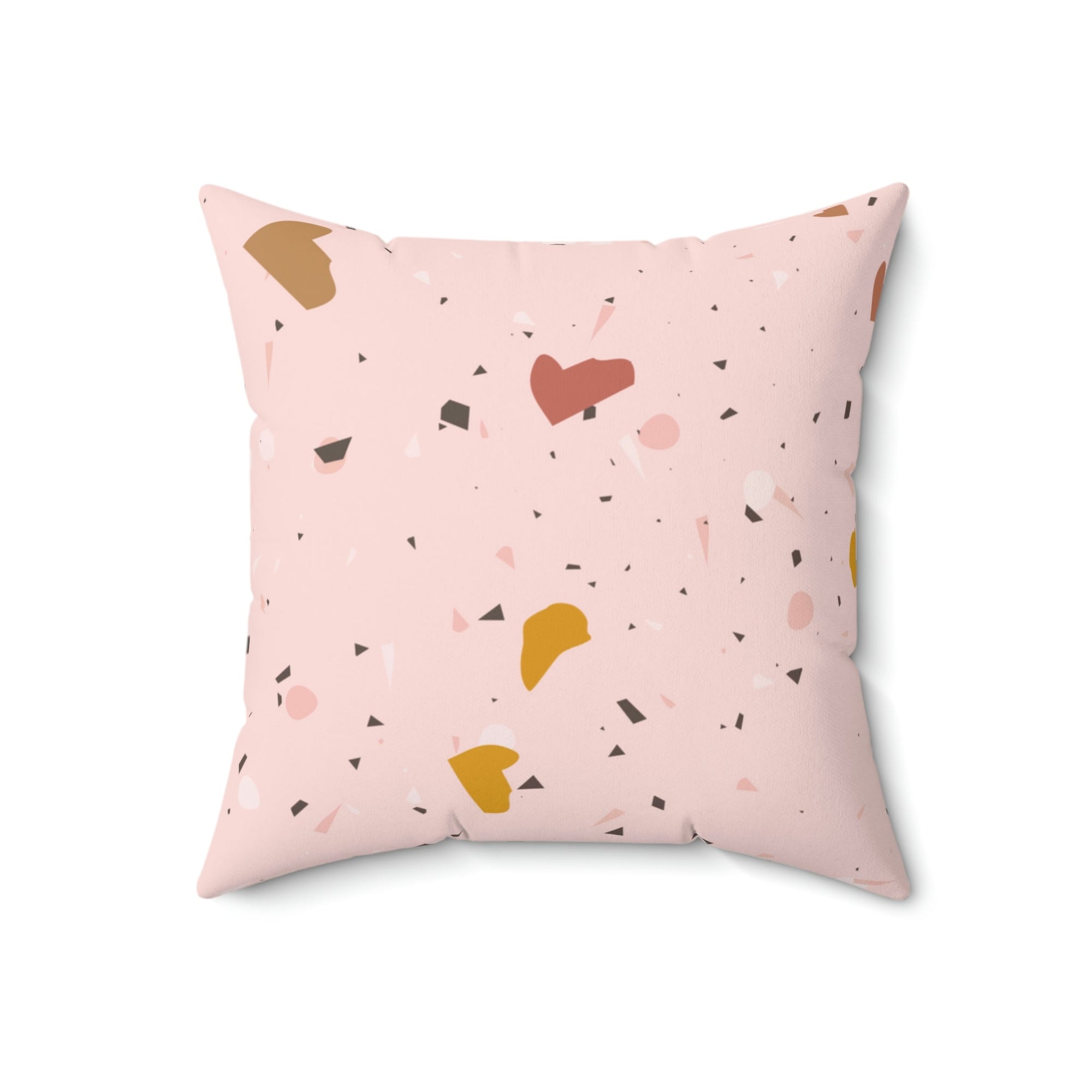 Soft Pink Terrazzo Square Pillow Home Decor Pink Sweetheart
