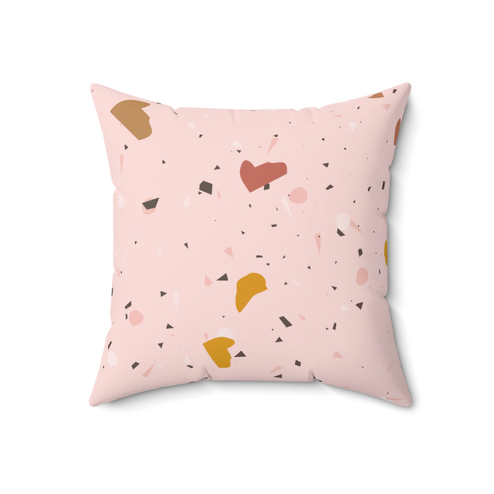 Soft Pink Terrazzo Square Pillow Home Decor Pink Sweetheart
