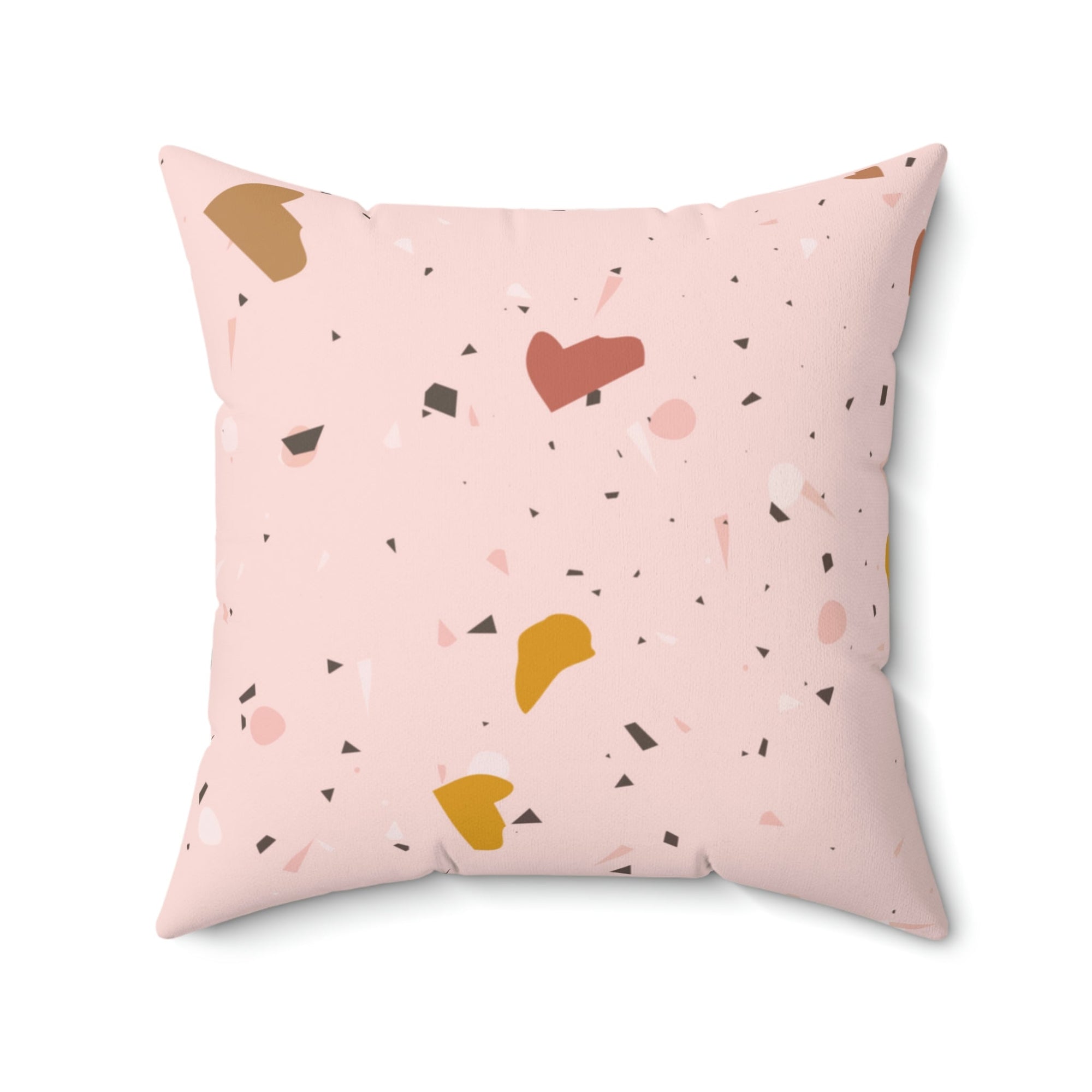 Soft Pink Terrazzo Square Pillow Home Decor Pink Sweetheart