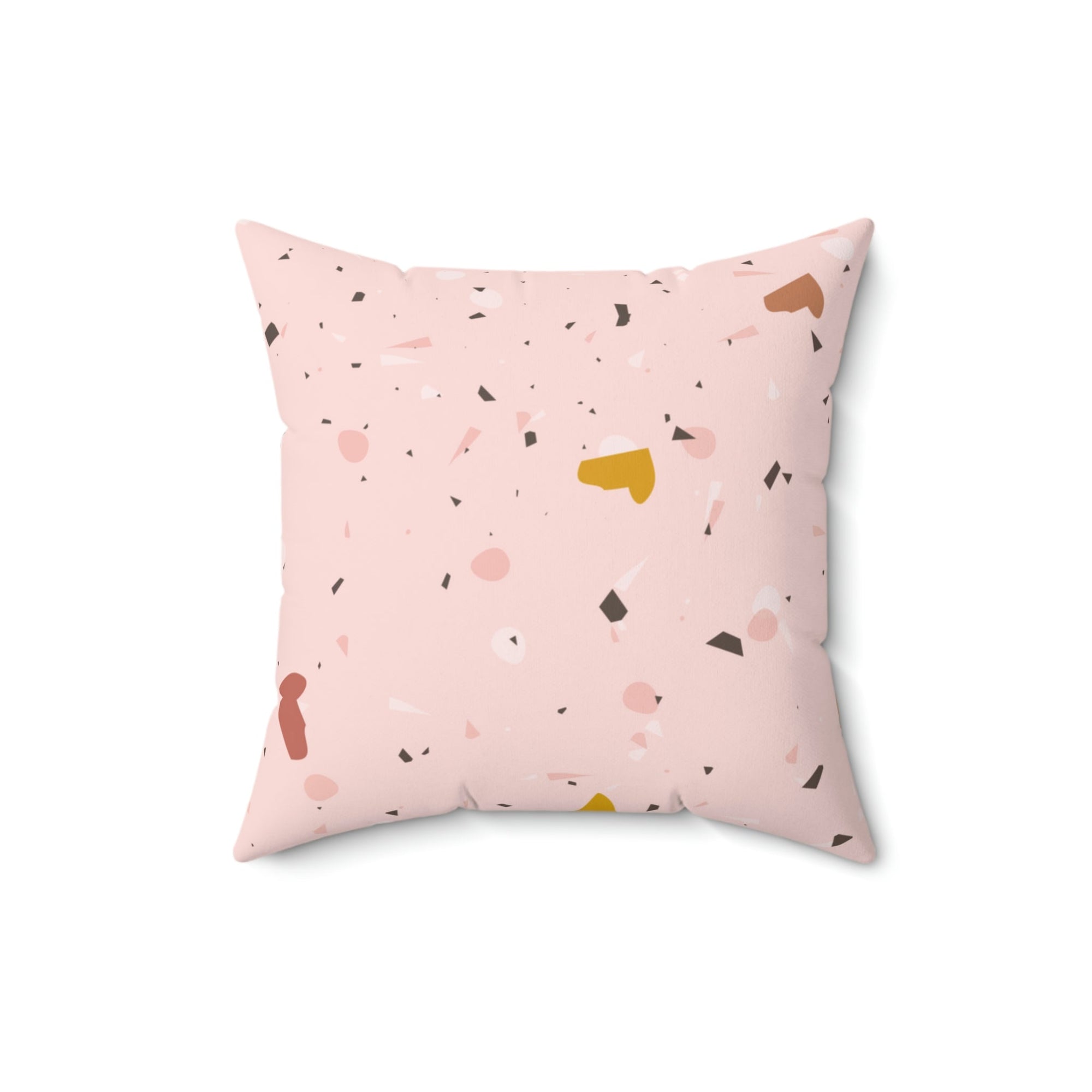 Soft Pink Terrazzo Square Pillow Home Decor Pink Sweetheart