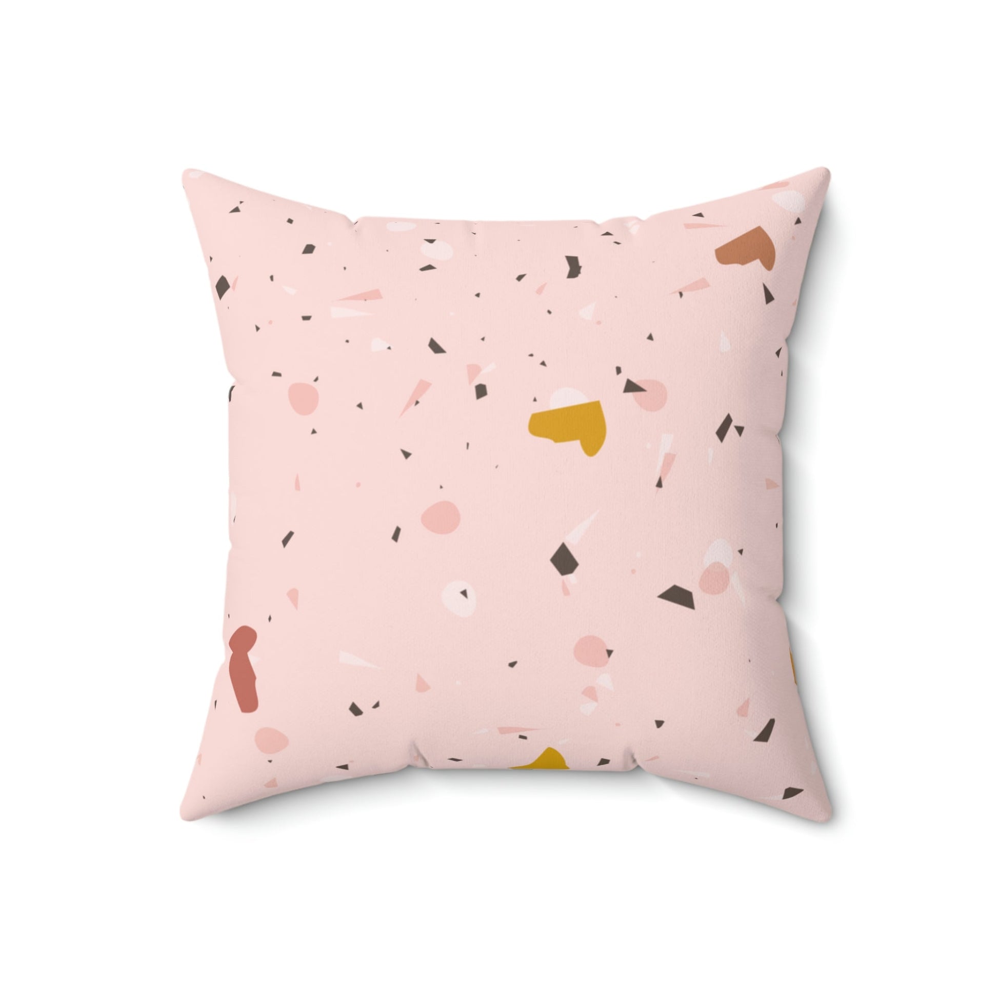 Soft Pink Terrazzo Square Pillow Home Decor Pink Sweetheart