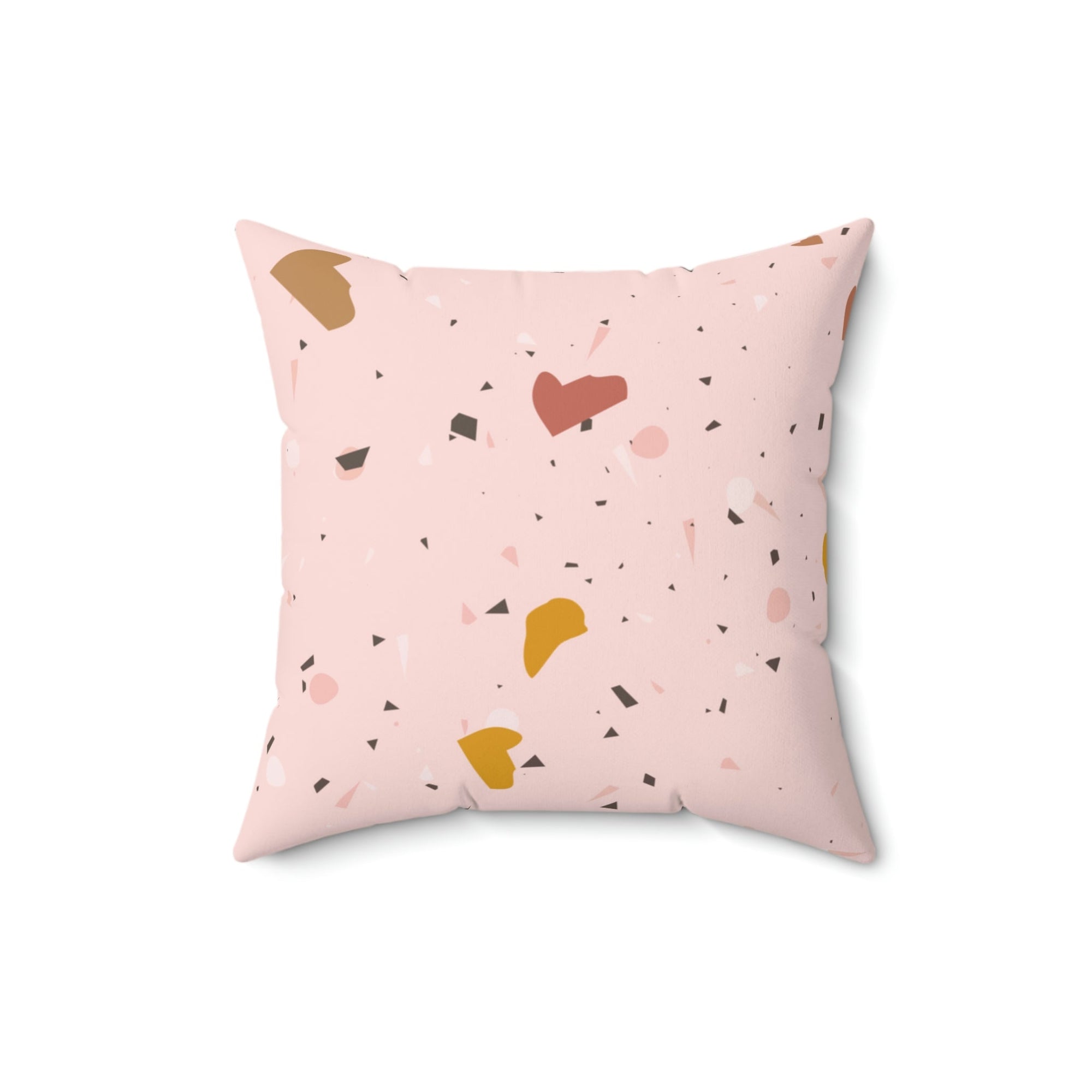 Soft Pink Terrazzo Square Pillow Home Decor Pink Sweetheart
