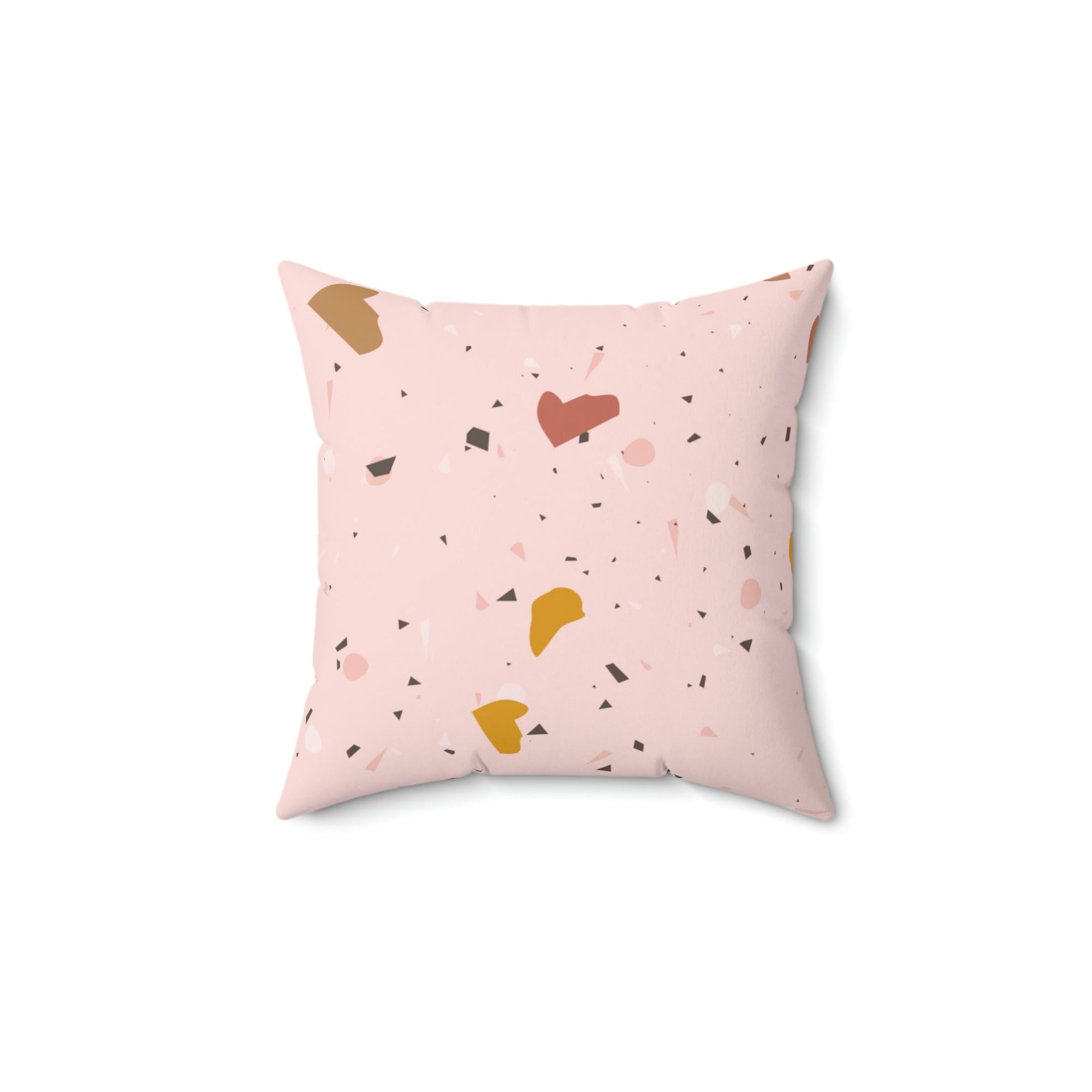 Soft Pink Terrazzo Square Pillow Home Decor Pink Sweetheart