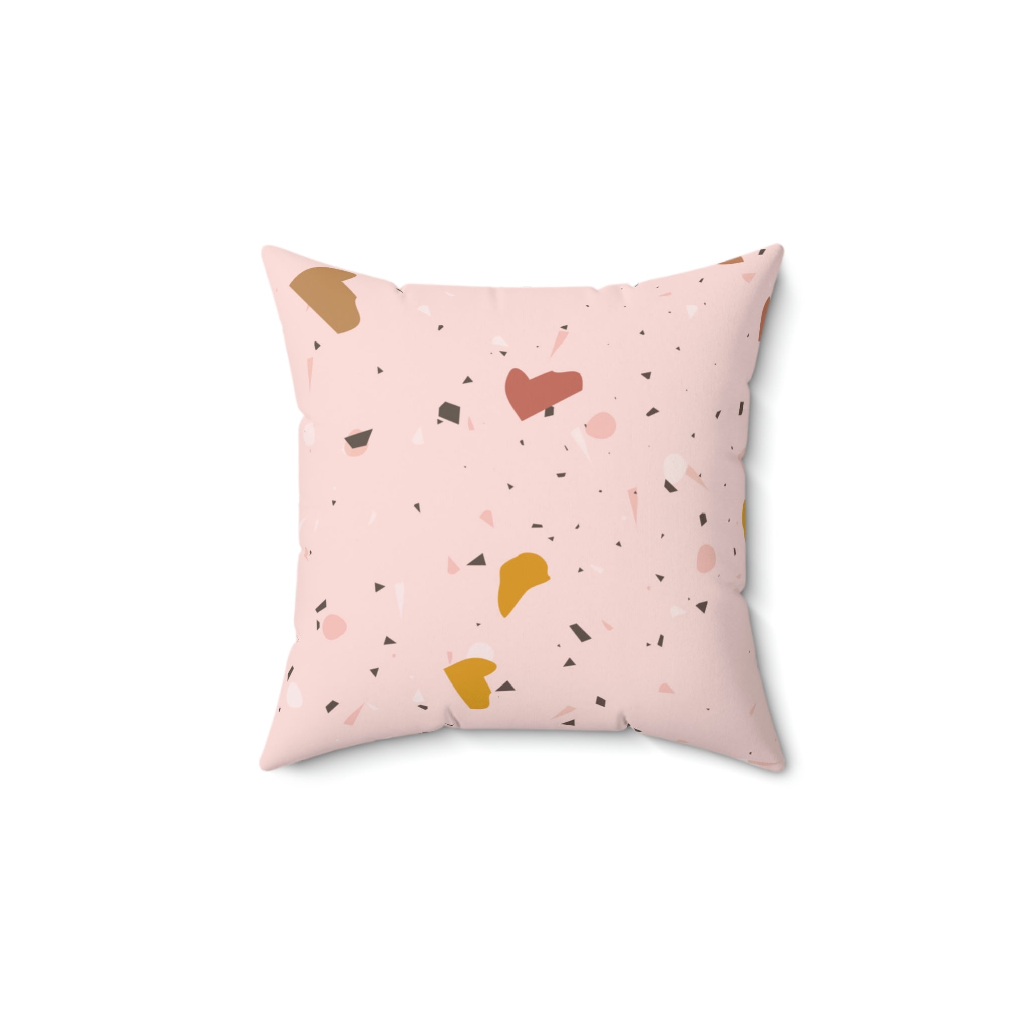 Soft Pink Terrazzo Square Pillow Home Decor Pink Sweetheart
