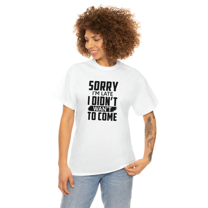 Sorry I'm Late Cotton Tee T-Shirt Pink Sweetheart