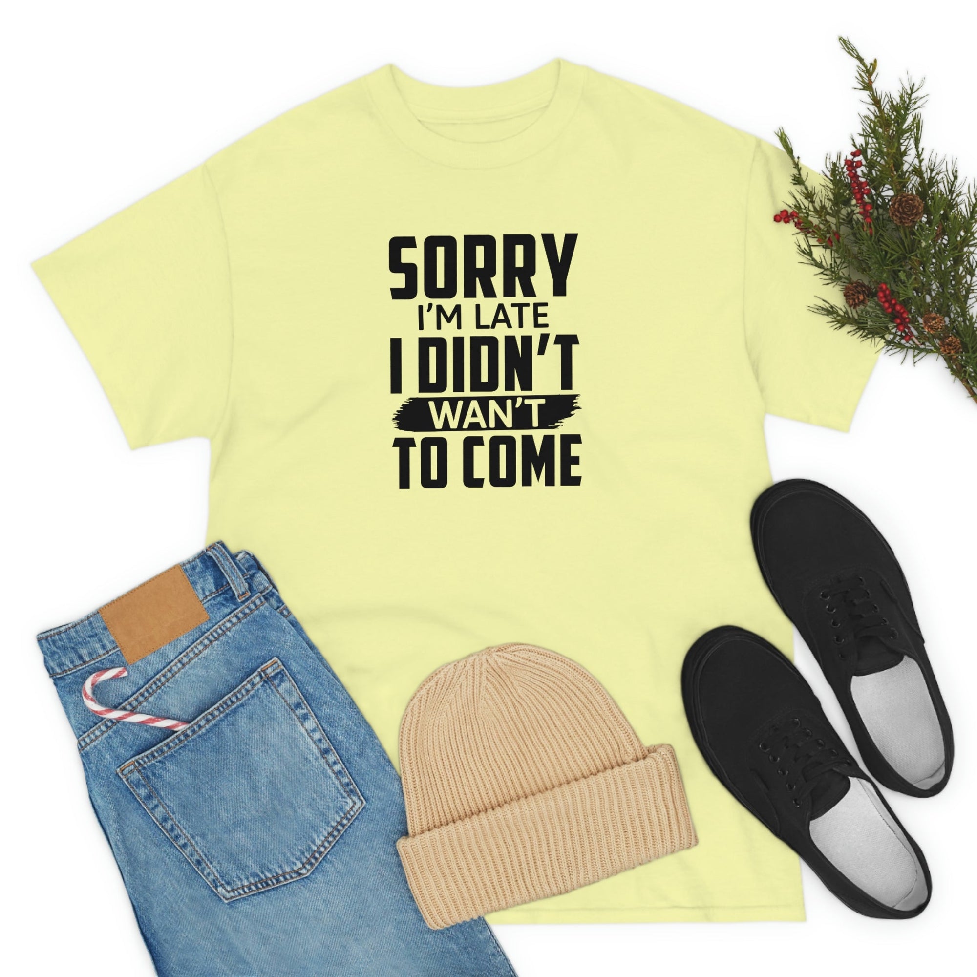 Sorry I'm Late Cotton Tee T-Shirt Pink Sweetheart