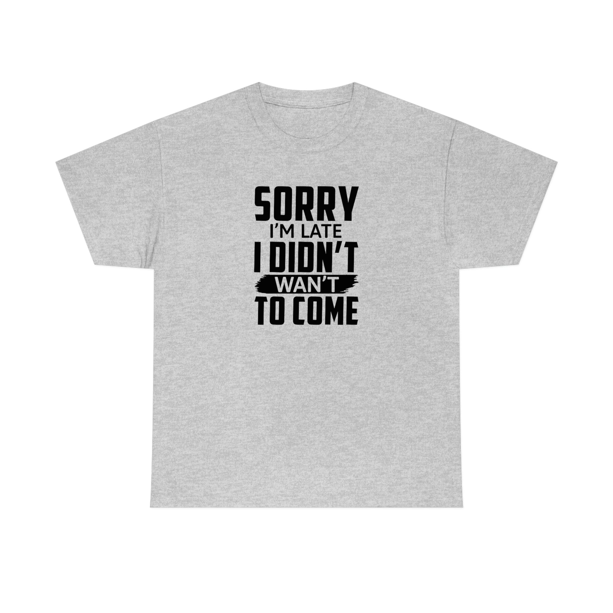 Sorry I'm Late Cotton Tee T-Shirt Pink Sweetheart