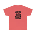 Sorry I'm Late Cotton Tee T-Shirt Pink Sweetheart