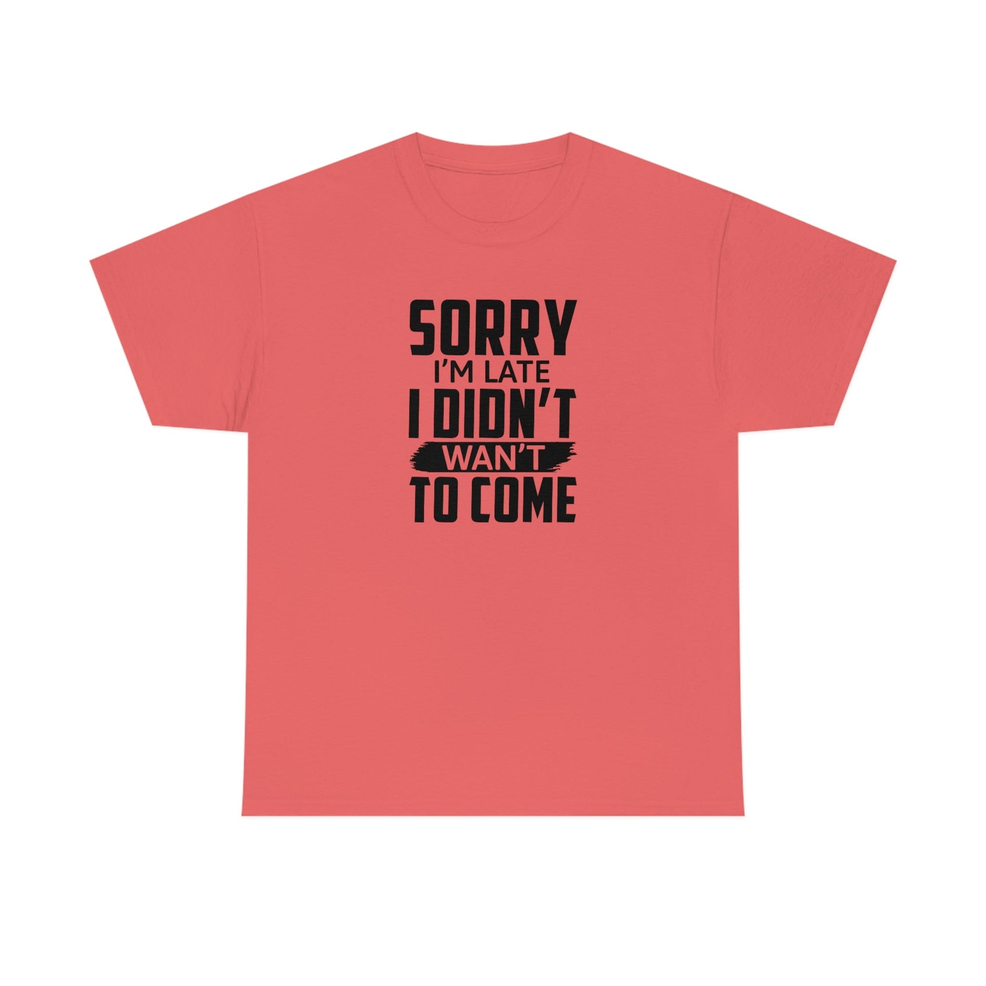 Sorry I'm Late Cotton Tee T-Shirt Pink Sweetheart