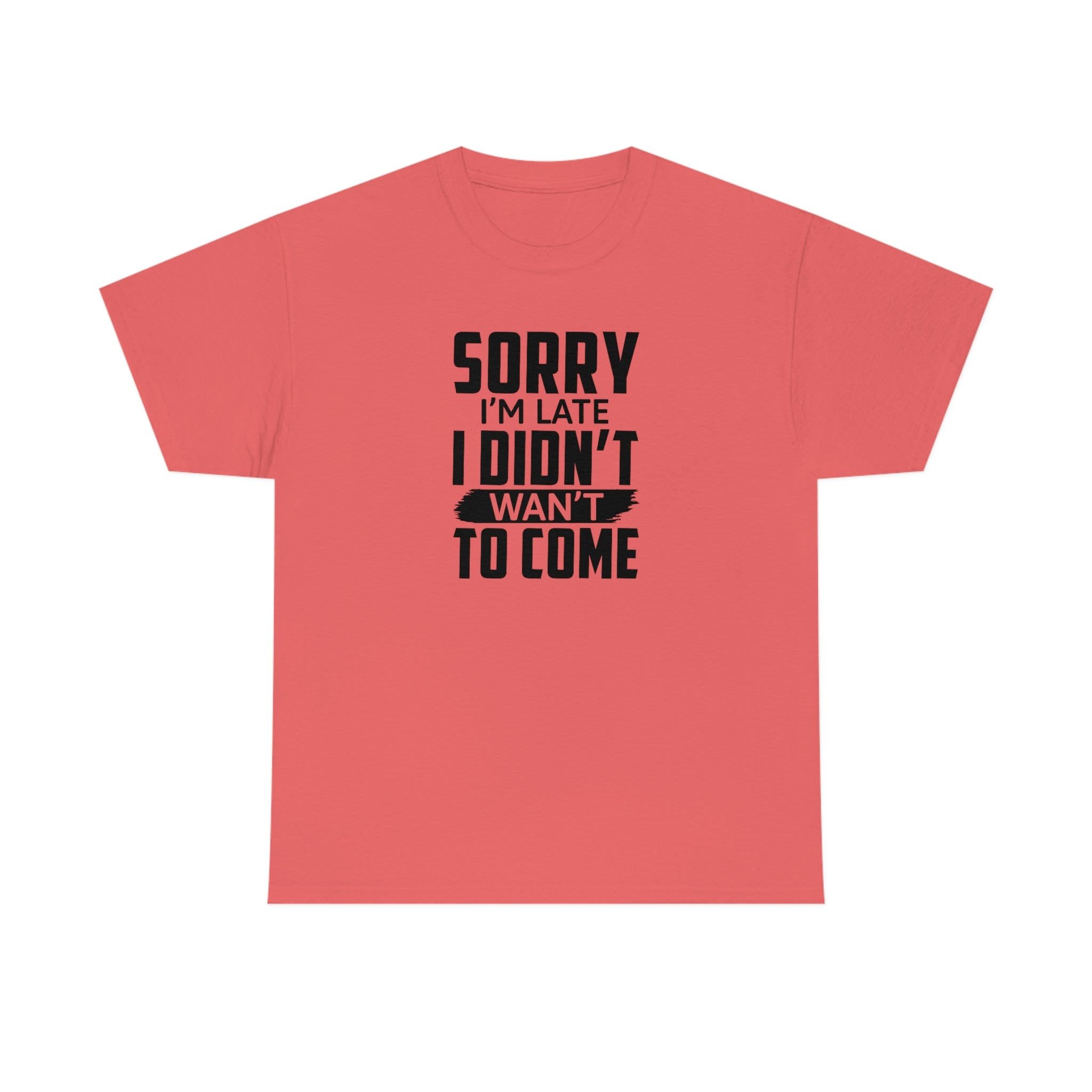 Sorry I'm Late Cotton Tee T-Shirt Pink Sweetheart