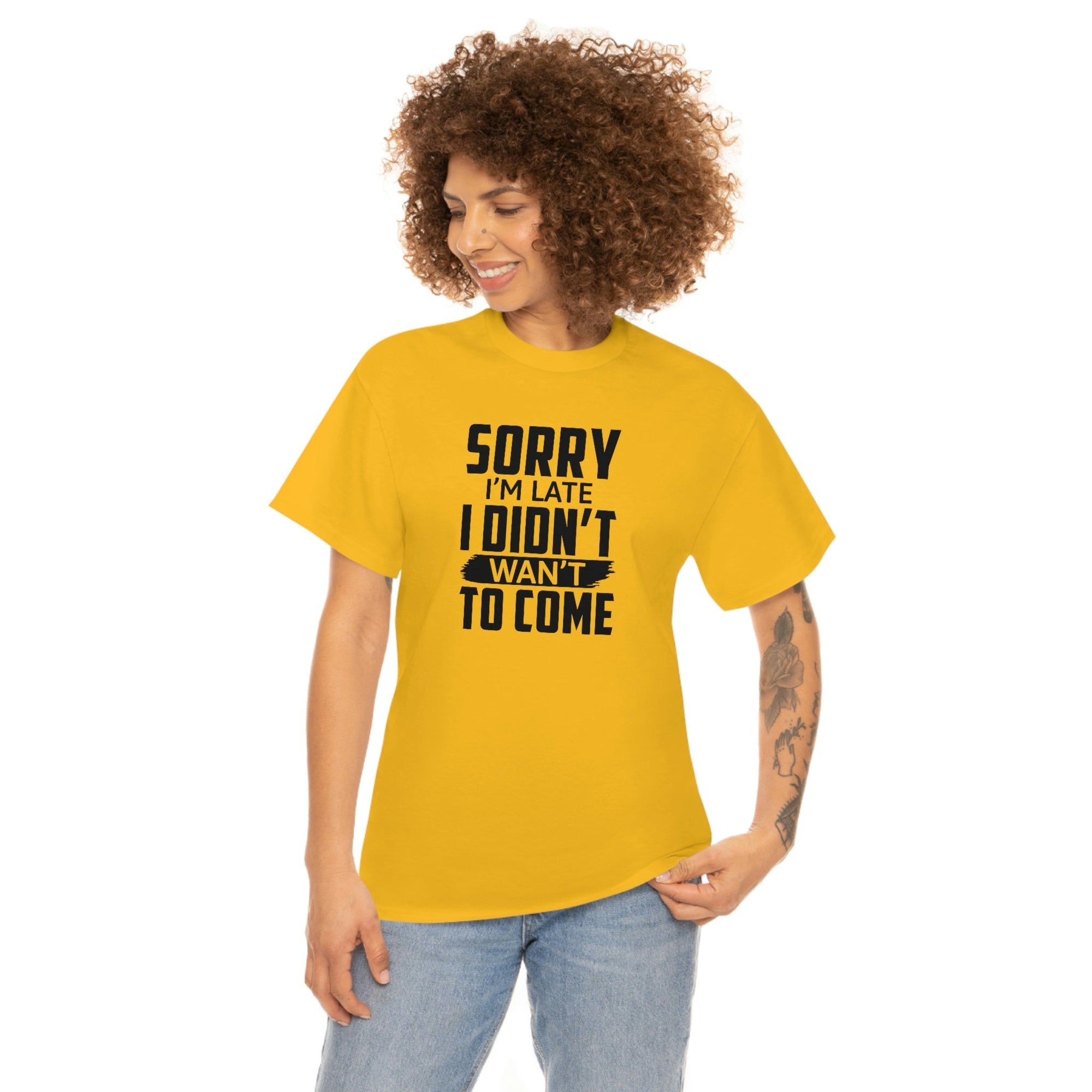 Sorry I'm Late Cotton Tee T-Shirt Pink Sweetheart