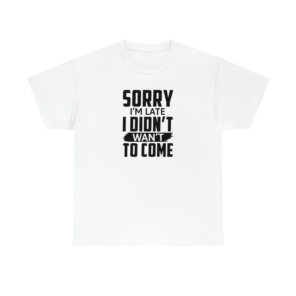 Sorry I'm Late Cotton Tee T-Shirt Pink Sweetheart