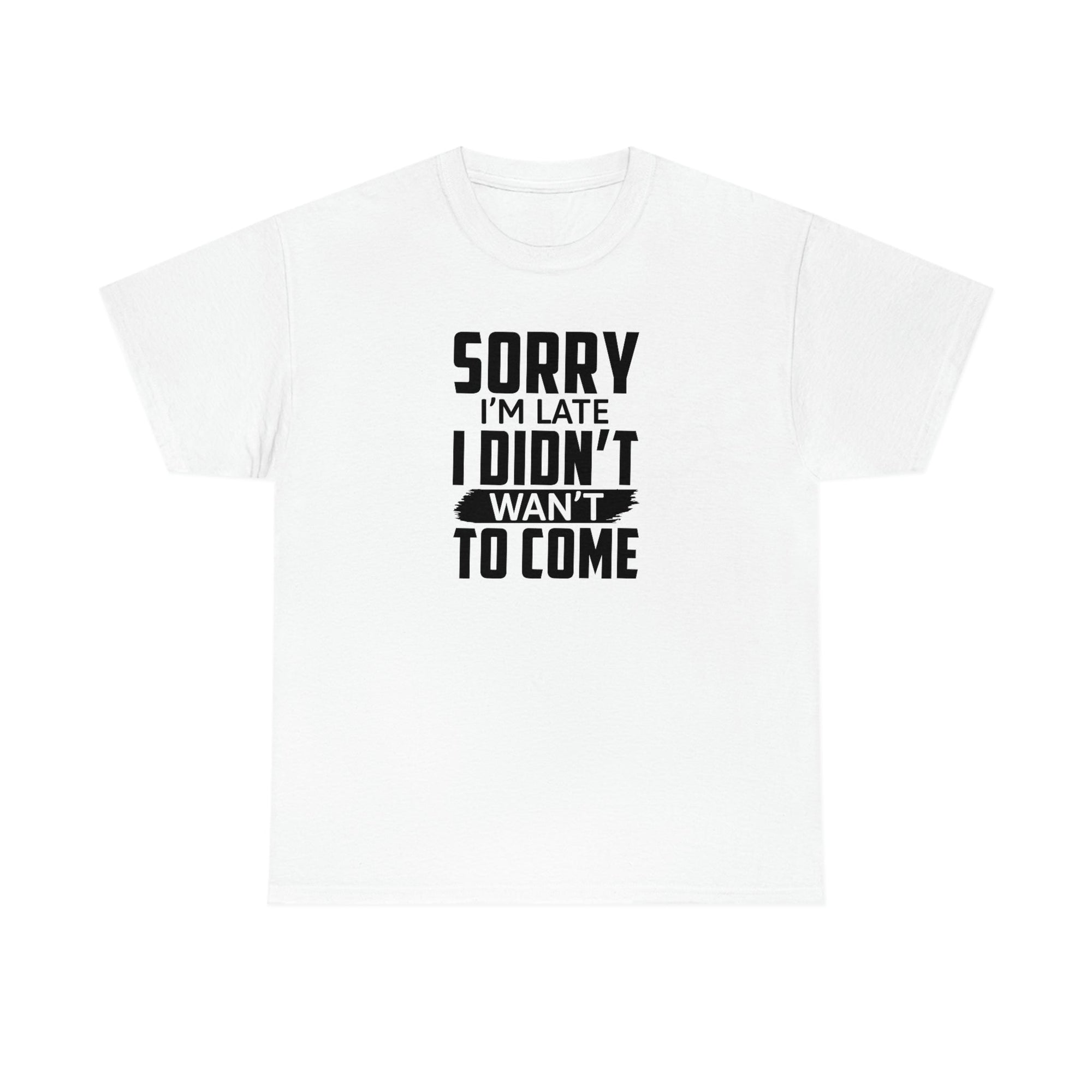 Sorry I'm Late Cotton Tee T-Shirt Pink Sweetheart
