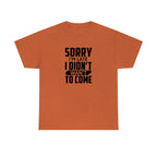 Sorry I'm Late Cotton Tee T-Shirt Pink Sweetheart