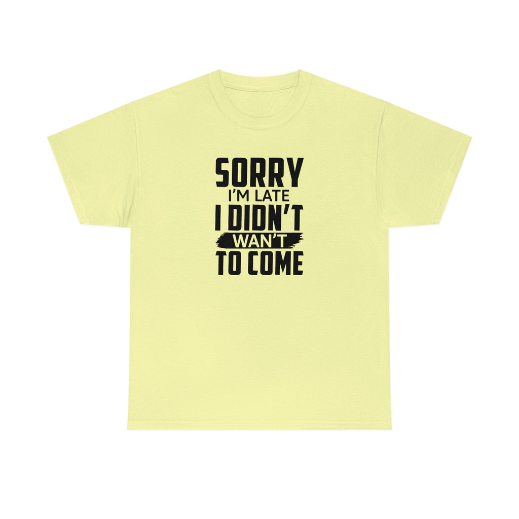 Sorry I'm Late Cotton Tee T-Shirt Pink Sweetheart