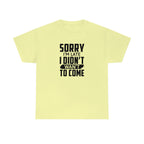 Sorry I'm Late Cotton Tee T-Shirt Pink Sweetheart