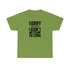 Sorry I'm Late Cotton Tee T-Shirt Pink Sweetheart