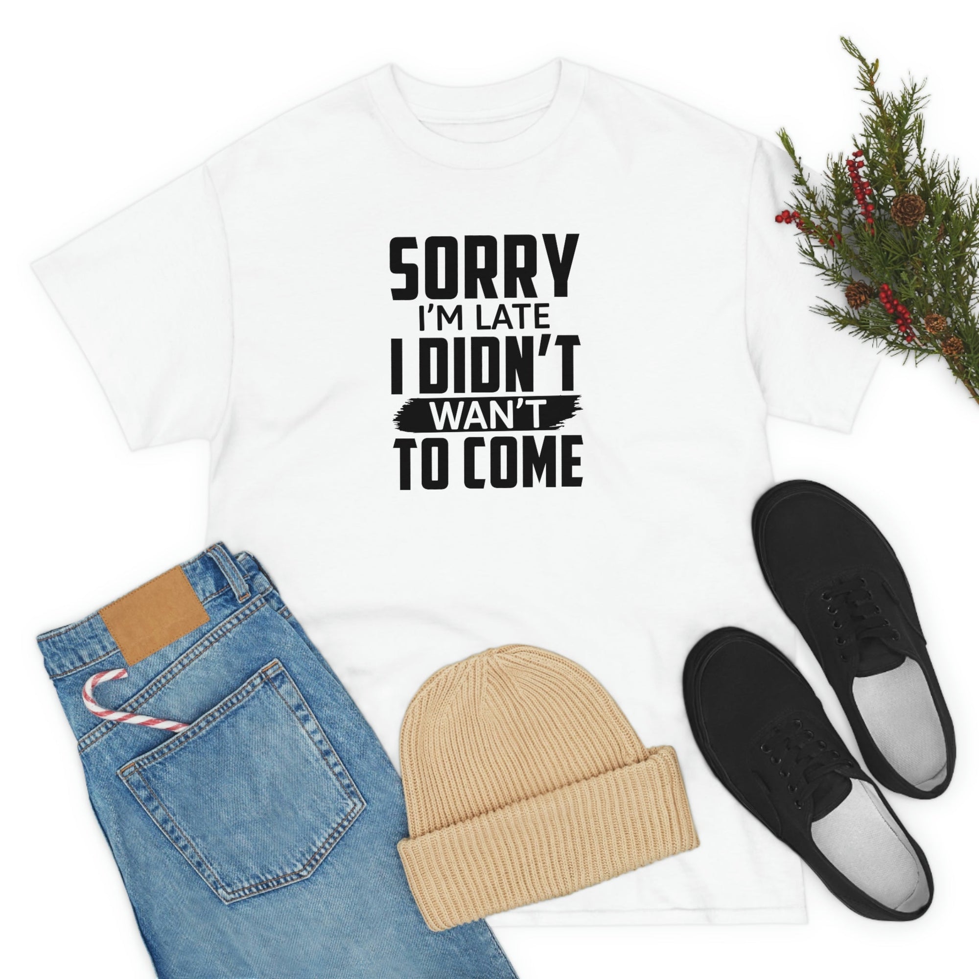 Sorry I'm Late Cotton Tee T-Shirt Pink Sweetheart