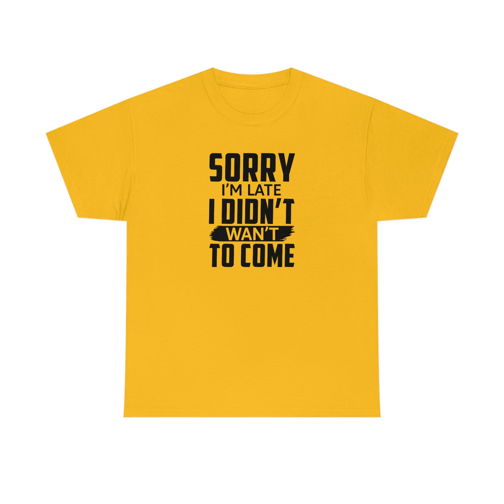 Sorry I'm Late Cotton Tee T-Shirt Pink Sweetheart