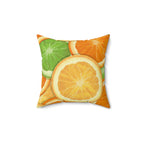 Sour Citrus Square Pillow Home Decor Pink Sweetheart