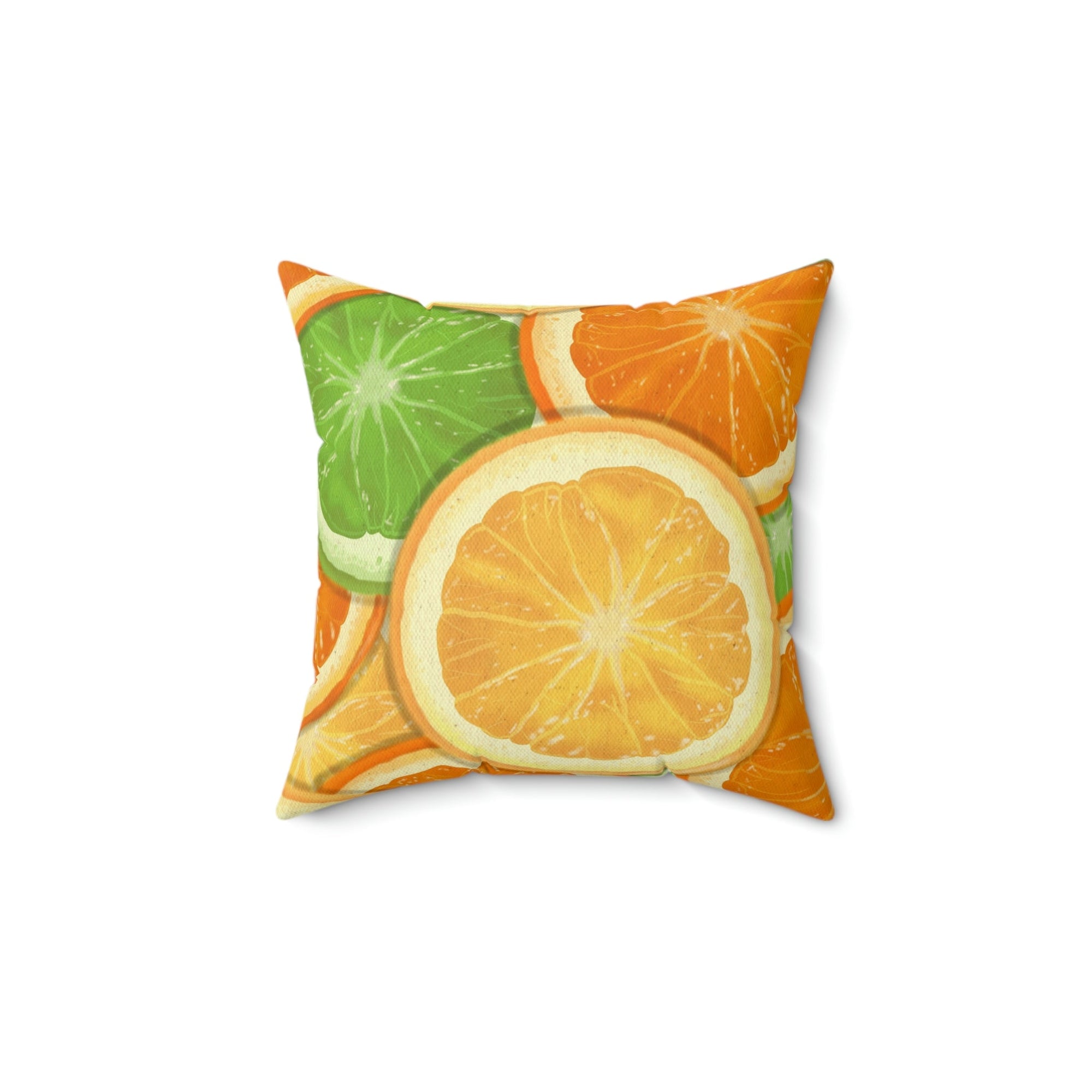 Sour Citrus Square Pillow Home Decor Pink Sweetheart