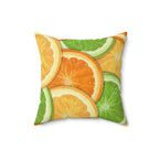 Sour Citrus Square Pillow Home Decor Pink Sweetheart