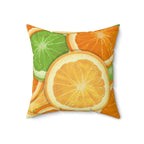 Sour Citrus Square Pillow Home Decor Pink Sweetheart