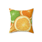 Sour Citrus Square Pillow Home Decor Pink Sweetheart